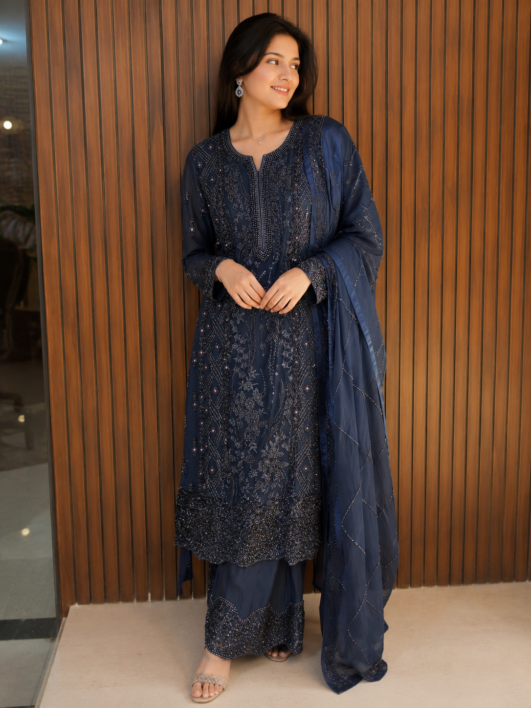 Pure georgette full 3 piece set
