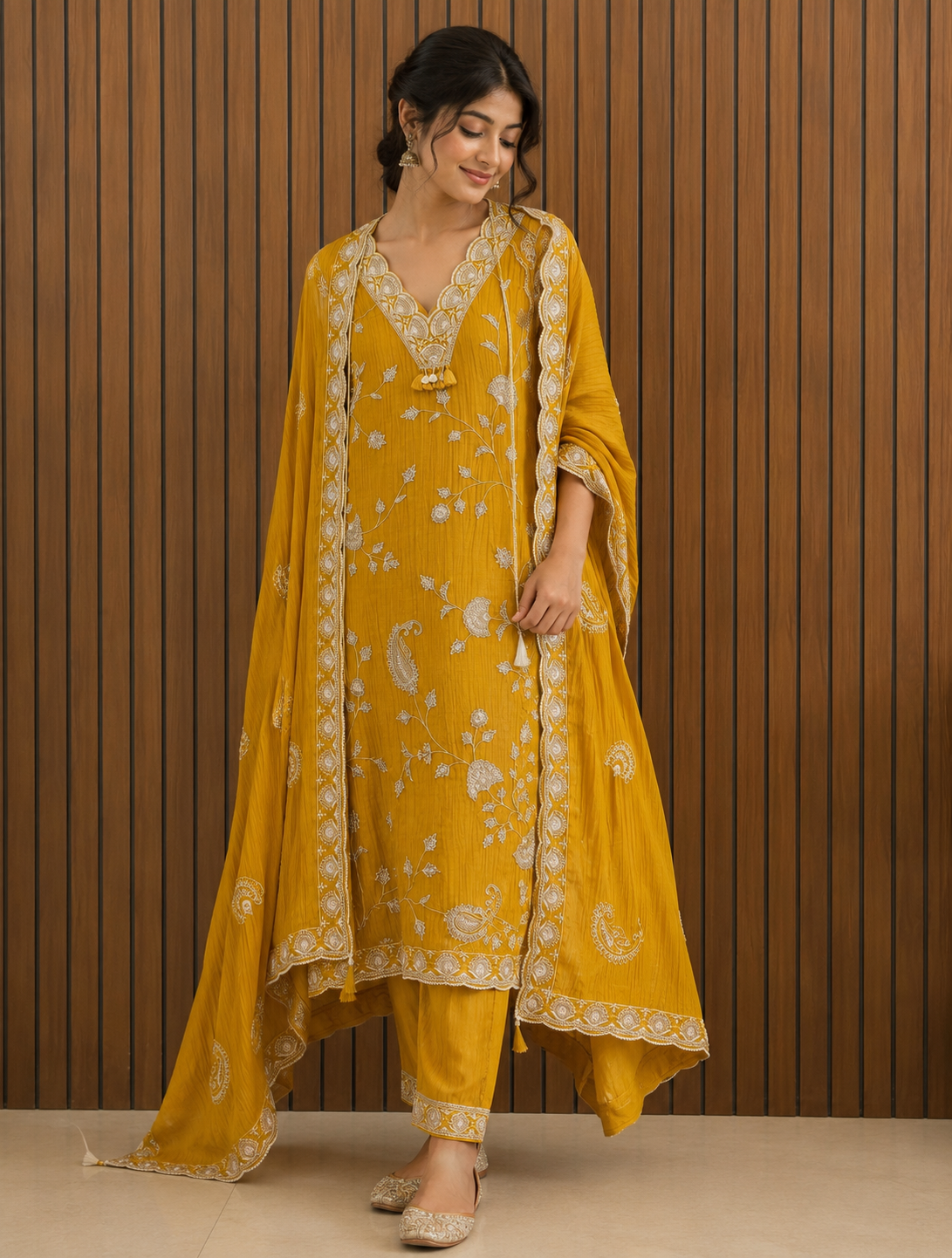 Pure mull cotton unstitched 3 piece suit